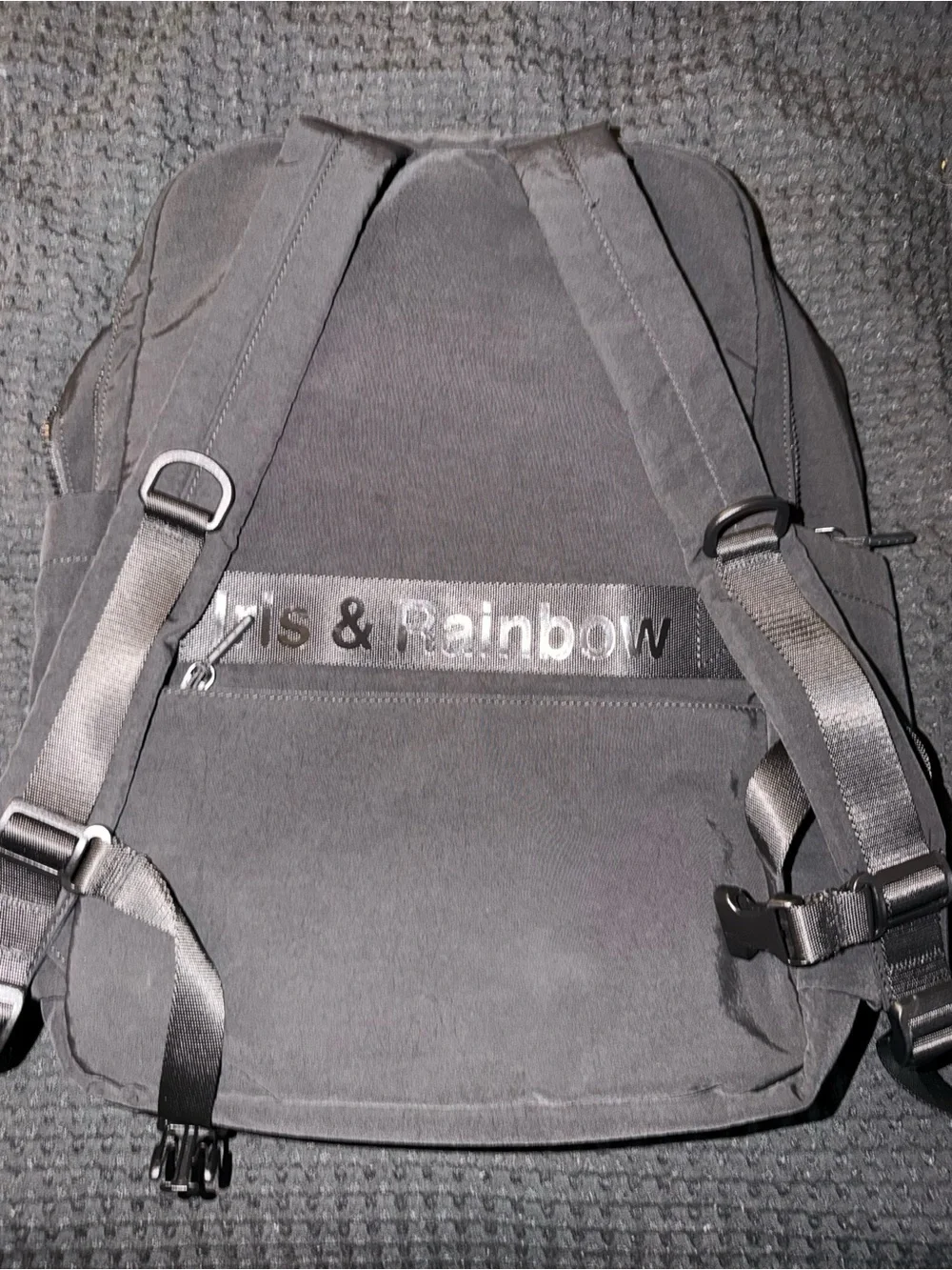 RFID Black Zip Phone Wallet with ID Window and Key Ring/ large backpack